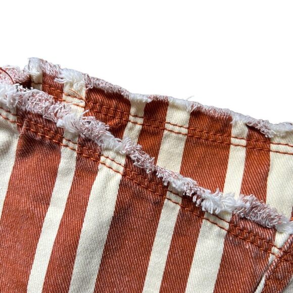 NWT Cotton On Striped Denim Wrap Mini Skirt 8 - Picture 4 of 9